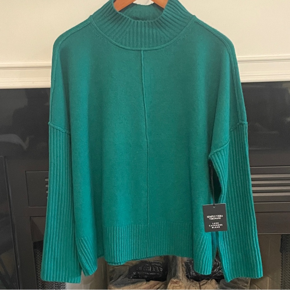 Simply Vera Mock Neck Sweater, women’s L